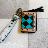 Countryside Co. The Tag Along Checkered Mini Wallet Keychain