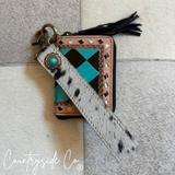 Countryside Co. The Tag Along Checkered Mini Wallet Keychain