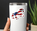 Horse 3" Sticker Waterproof | Patriotic Horse | Cello Sleeve