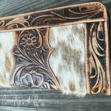 Countryside Co. Adeline Cowhide Tooled Leather Wallet Wristlet