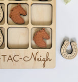 Birch House Games & Gifts Horse Tic-Tac-Toe Game - Western Gift / Equestrian Gift