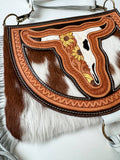 Boho Ranch Shop THE CAROLINE CROSSBODY steer longhorn - cowhide purse bag