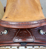 Billy Cook Cow Horse Saddle Basket Stamp With Star Border 17"