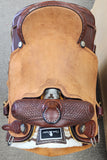 Billy Cook Cow Horse Saddle Basket Stamp With Star Border 17"