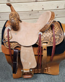 SRS Barrel Saddle Quilted Floral Combo Light Oil