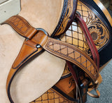 Paul Taylor Barrel Saddle Quilted Floral Combo Tooling