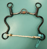 Dutton Long Calvary Shank Three Piece Snaffle w/ Small Round Port & Loose Rings