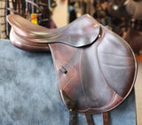 Used Amerigo Pinerolo Monoflap Event Saddle - 17.5" Medium