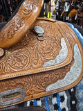 Used Circle Y Show Saddle with some Silver - 15" Regular