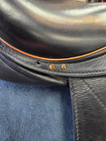 Used Custom Saddlery Wolfgang Solo Dressage Saddle w/Amber Stones