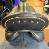 Used Custom Saddlery Wolfgang Solo Dressage Saddle w/Amber Stones