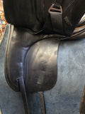 Used Custom Saddlery Wolfgang Solo Dressage Saddle w/Amber Stones