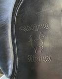 Used Custom Saddlery Wolfgang Solo Dressage Saddle w/Amber Stones