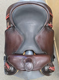 Scott Thomas Manitou Trail Saddle - 16" Pencil Roll Full QH Wide