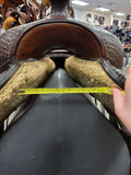 Used David Lofstrom Trail Saddle w/ Padded Red Seat - 15" Wide