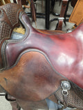 Used David Lofstrom Trail Saddle w/ Padded Red Seat - 15" Wide
