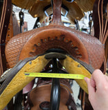 Used Double J Pro Barrel Trophy Saddle - 14" Standard