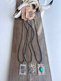 Boho Ranch Shop Western Rectangle Pendant Navajo Pearl Bead Necklace