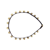 Tough1 20-Brass Plated Sleigh Bells Leather Neck Strap
