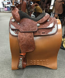 C2762  Vintage Show Saddle 16" Arabian Tree Chestnut Full Tool Saddle