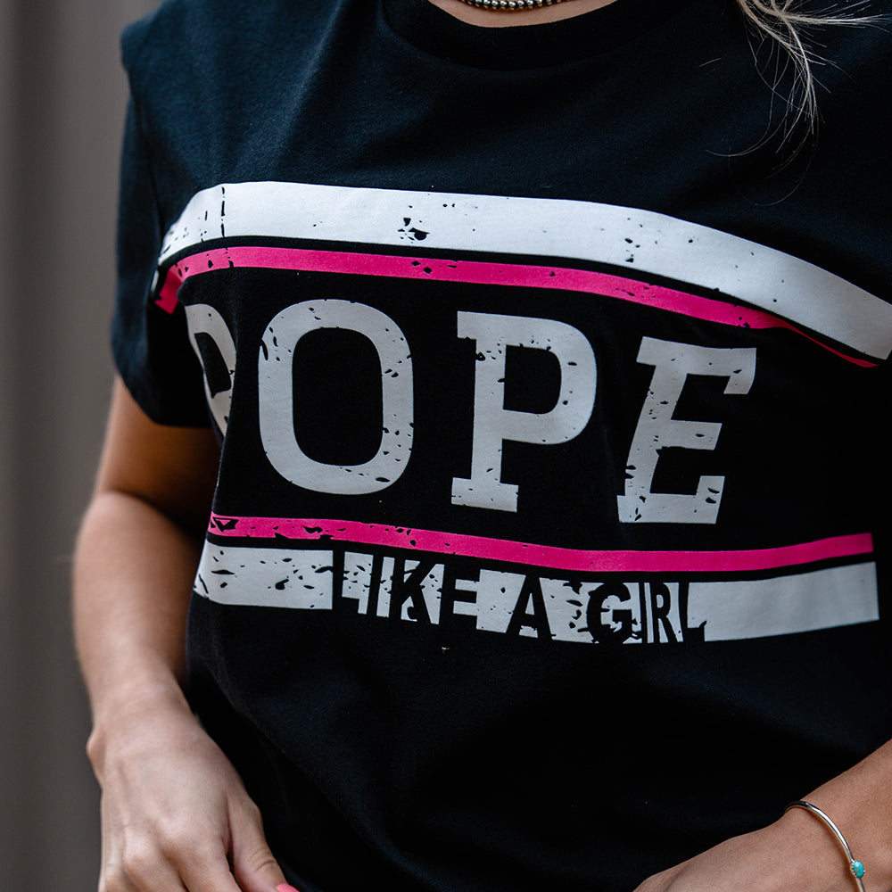 Hooey Ladie's "Rope Like A Girl" Crew Neck Short Sleeve T-Shirt