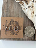 Boho Ranch Shop Dainty Western Style Horseshoe with Rhinestone Earrings