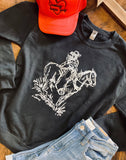 Ranch Girl Gear Midnight Cowgirl Western Graphic Sweatshirt