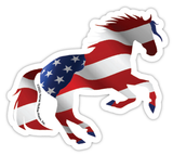 Horse 3" Sticker Waterproof | Patriotic Horse | Cello Sleeve