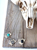 Boho Ranch Shop Spade Ace Playing Card Stone Pendant Necklace