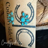 Countryside Co. Flower Burst Turquoise Earring