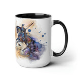 All Designs Equine Work it Girl Equestrian Watercolor Two Toned Mug