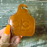 Countryside Co. Cowhide Cowtag Keychain