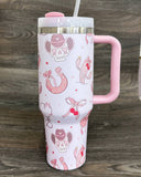 Desheng Cowgirl Western Stainless Steel Tumbler Cup 40oz