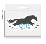 3" Tumbler Horse Sticker / OTTB Thoroughbred / WATERPROOF