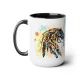 All Designs Equine Indian Feather Horse Watercolor Mug, Horse Lover Gift