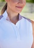 Kerrits Affinity Sleeveless Show Shirt- Rose Dust and Rose Floral