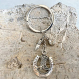 Mio Queena Western Style Cow Head Pendant Key Ring Creative Keychain-WJ