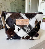 Boho Ranch Shop LUXE MAKEUP bag Genuine Hair On travel