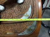 C2713 Used Kathy's Pleasure Saddle 16" Wide Tree Light Oil Floral