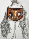 Boho Ranch Shop THE CAROLINE CROSSBODY steer longhorn - cowhide purse bag