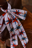 Tirzah Lane Art Americana Stars Western Twilly Scarf: Patriotic Cowgirl Satin Silky Scarf