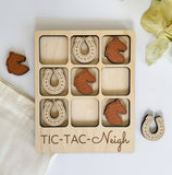 Birch House Games & Gifts Horse Tic-Tac-Toe Game - Western Gift / Equestrian Gift