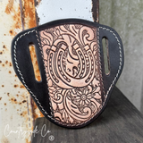 Countryside Co. Lucky Horseshoe Tooled Leather Sheath