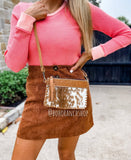 Boho Ranch Shop Western Mini Mobile Cowhide Tooled Leather Crossbody
