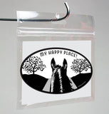 Horse 3" Sticker Waterproof | Happy Place | Cello Sleeved