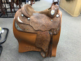 C2713 Used Kathy's Pleasure Saddle 16" Wide Tree Light Oil Floral