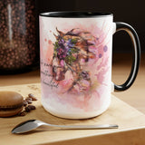 All Designs Equine Inspirational Watercolor Equestrian Two Toned Mug