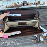 Countryside Co. Adeline Cowhide Tooled Leather Wallet Wristlet