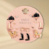 Mini Momo Equestrian Multi Earring Set - Horse Riding Assorted Studs