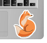 Fox 3" Sticker Waterproof | Fox Black Line | Cello Sleeved